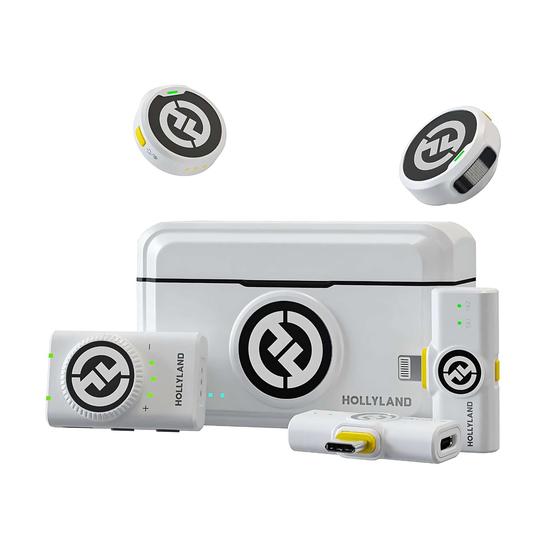 Hollyland Lark M2 Microfone de Lapela sem Fio(2TX+3RX