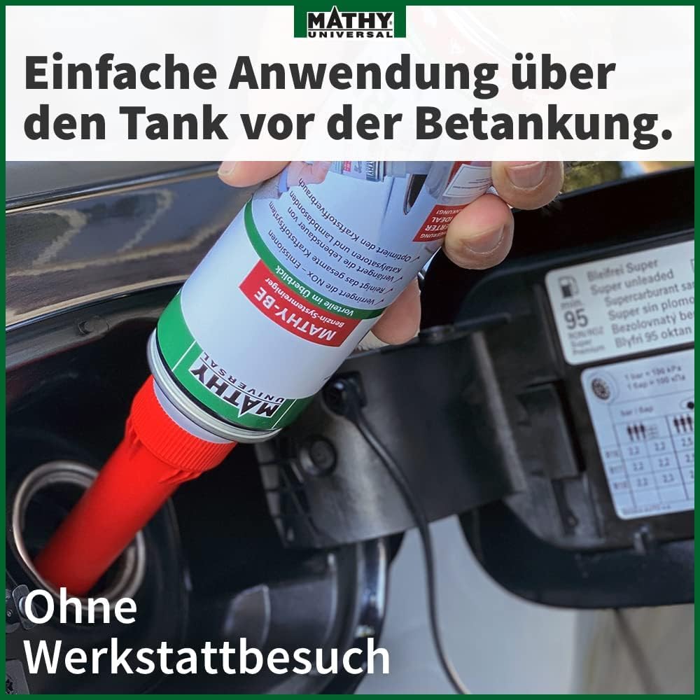 MATHY Benzin AGR-Schutz-Kur mit Systemreiniger und AGR Ventil Benzinadditiv | Kraftstoffadditiv Set für Benzinmotoren, Reduziert Ablagerungen und schützt Motor, Abgassystem Pflege für Benziner