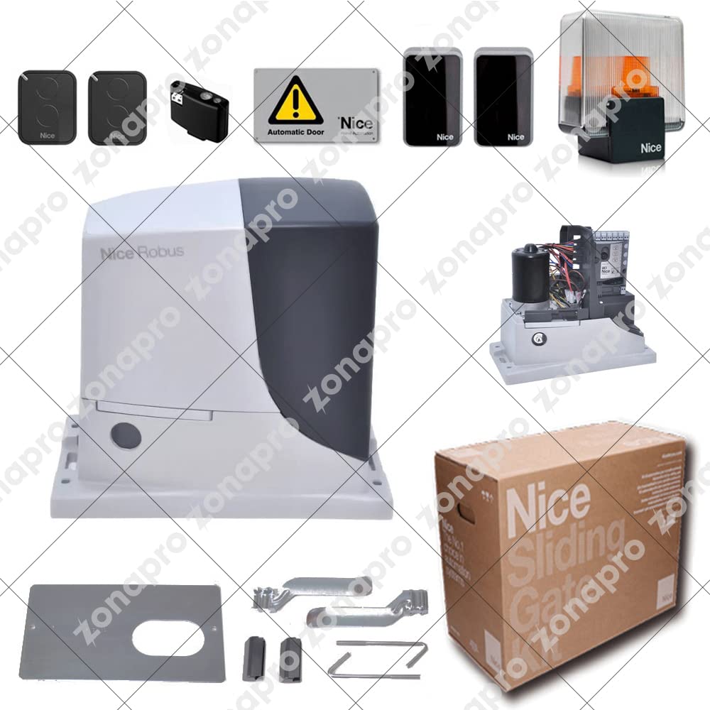 Kit de automatización con motor corredero Nice RB600KCE 600 kg BlueBus BD Robuskit