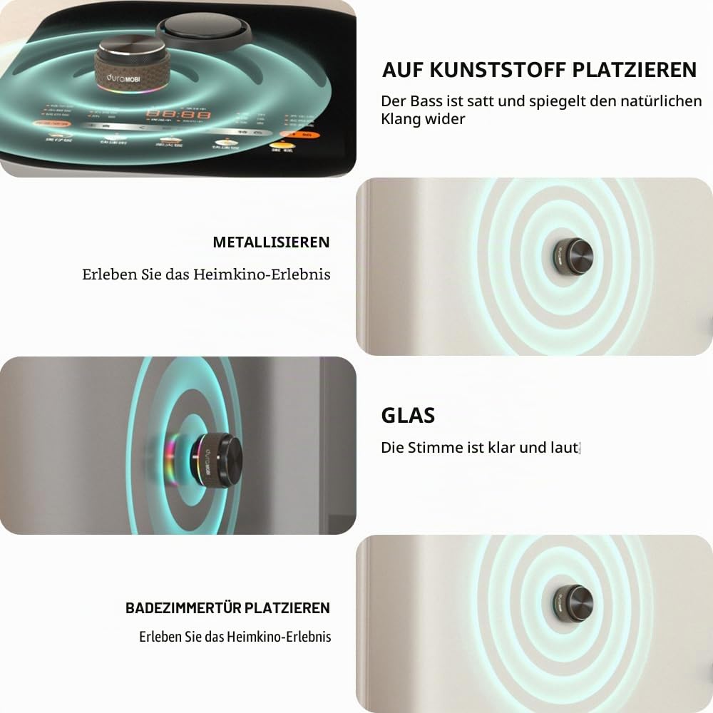 Kabelloser Mini-BT-Knochenleitungs-Lautsprecher, tragbare Soundbox mit magnetischer Adsorption, RGB-Farblicht, IP54 wasserdicht, kreative Lautsprecher