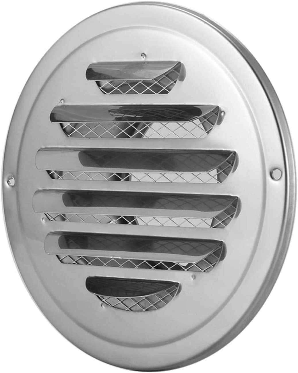 Dhetye One Color Ventilation Grille Air Vents Grille,Ventilation Opening Grille, Stainless Steel Exterior Wall Vent(Dia.100mm)