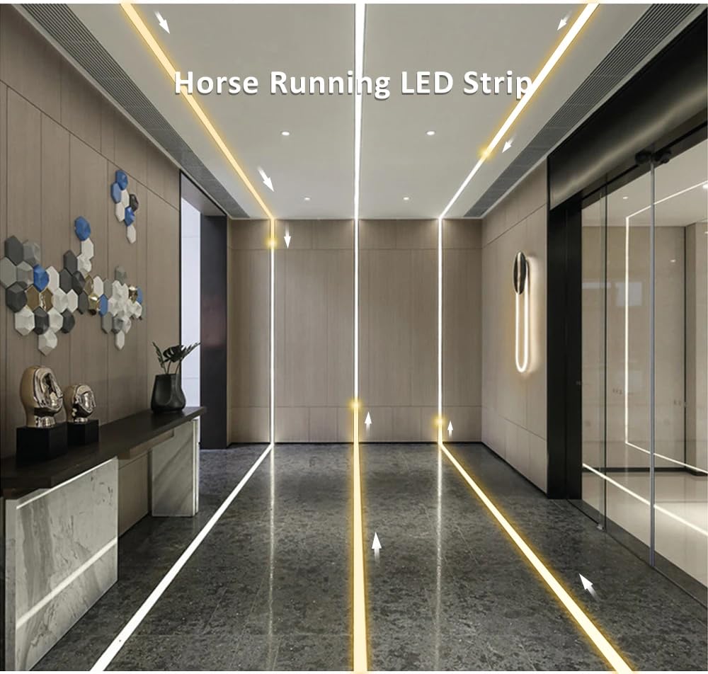 10 m WS2811 COB acqua corrente corsa di cavalli fluenti, striscia di luce bianca calda LED Pixel Band DC24 V 360 LEDs/m monitorato con controller RF 24 V alimentatore di rete
