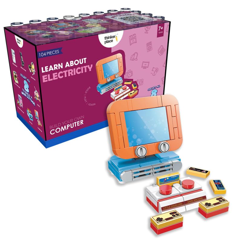 Image of STEM Home Appliance Computer Building Blocks Set (104 Pcs) | DIY Kitchen & Pretend Play Toy for Kids 6+ Years (Boys & Girls) | Educational Role Play Creativity Toy