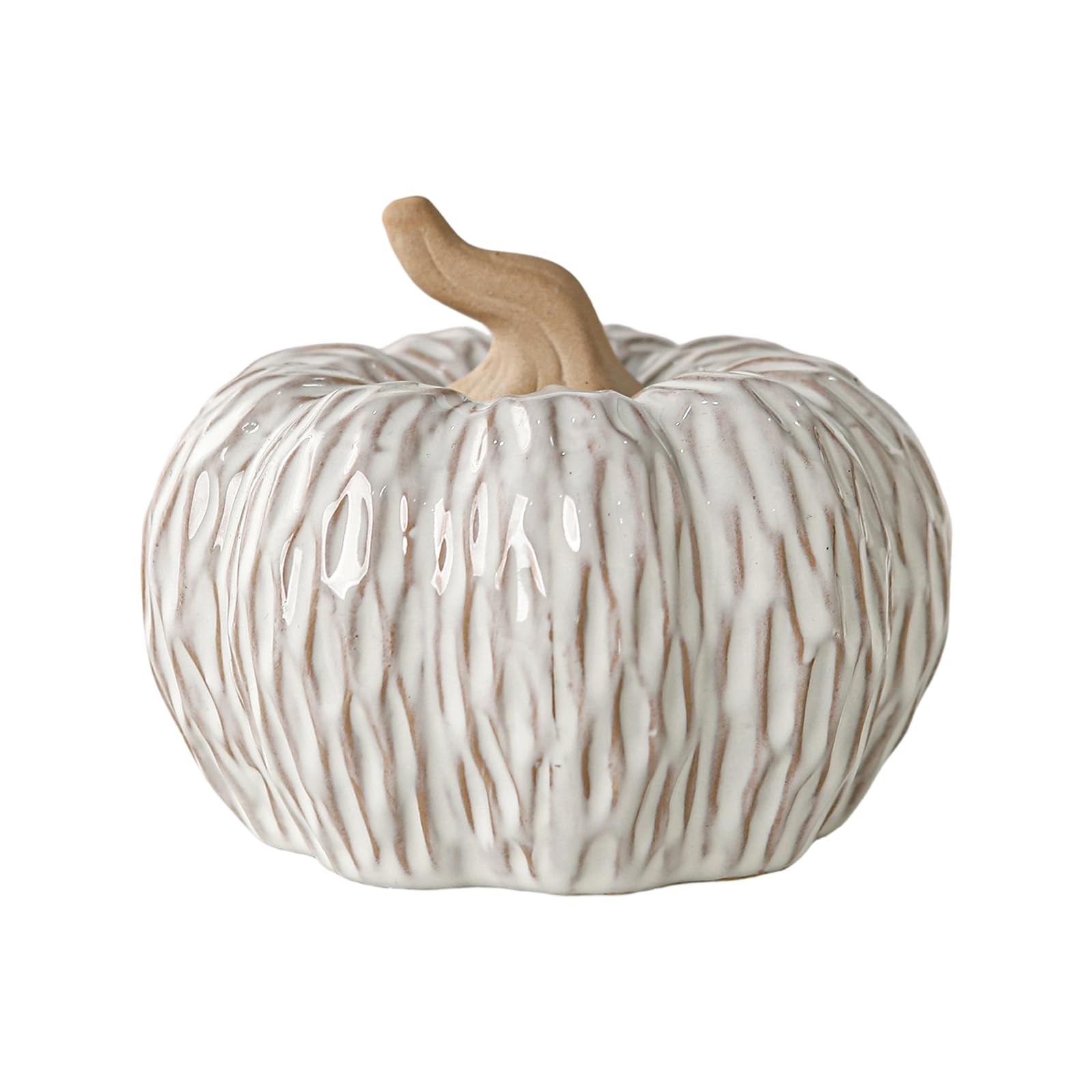 ZEPFJHE Pumpkin Shape Small Model Lovely Table Decorative Figurines Ceramic Texture Suitable for Living Room Bedroom Thanksgiving Centerpiece