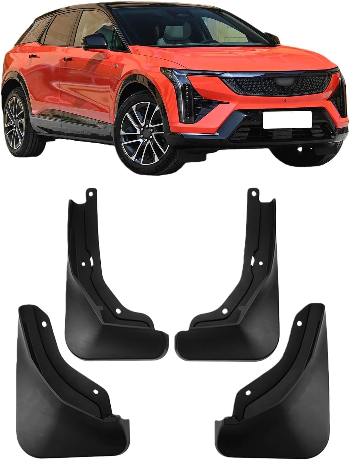 RESKIU 4PCS Mud Flaps for Cadillac IQ Optiq 2025, Splashproof No Drill Easy Install Front Rear Wheel Protection Fender Mudflaps All-Weather Splash Guards