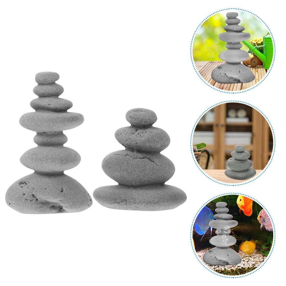 Amazon.com: Zerodeko Zen Garden Stacked Rocks Sculpture 2pcs
