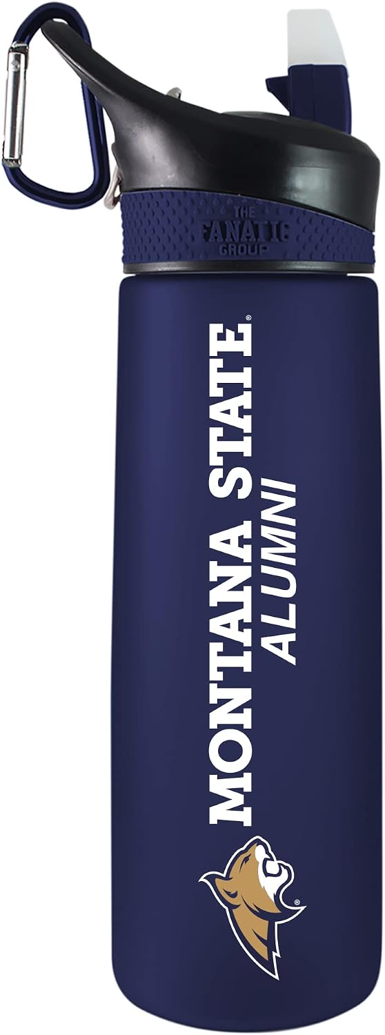 The Fanatic Group Montana State University Alum 24 oz Frosted Sport Bottle - Navy