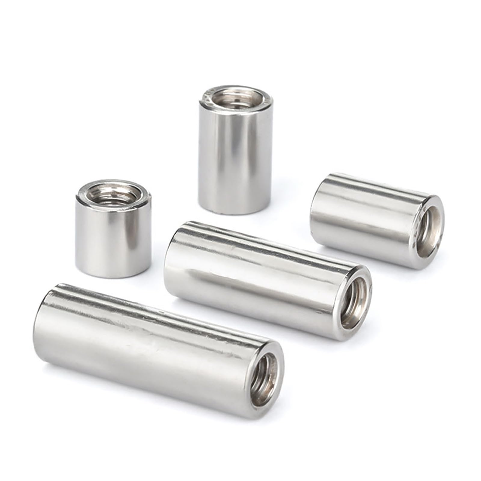 Dadi di accoppiamento esagonali lunghi, Dado di accoppiamento rotondo lungo con filettatura femmina in acciaio inossidabile 304 M8-M16(10pcs,M14x20x30)
