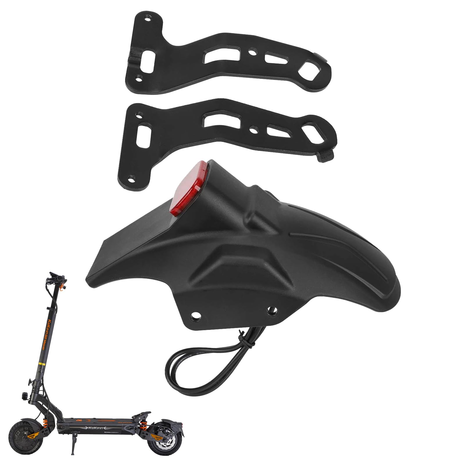 Kit Garde-Boue Arrière +Support+LED Feu Arrière pour Kukirin G2 Master Pièce de Rechange pour scooter électrique Accessoire