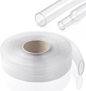 Heat Shrink Tubing Roll,50 ft 1 Inch 2:1 Ratio,Clear