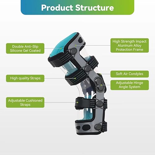 Miniatura 5 de Komzer Rodillera ACL, la mejor rodillera funcional PCL MCL para hombres y mujeres, soporte de rodilla para correr, deportes y lesiones de