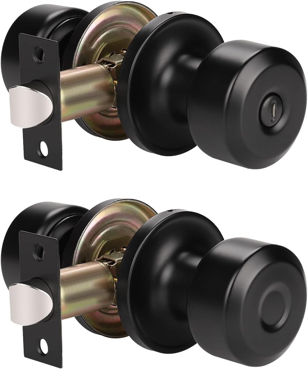 KNOBWELL 6 Pack Privacy Door Knobs Lock and 3 Pack Passage Door Knobs