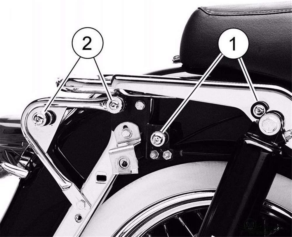 SMT- Chrome Skull Detachable Stealth Luggage Rack Compatible with 97-08 Harley Touring Street Glide