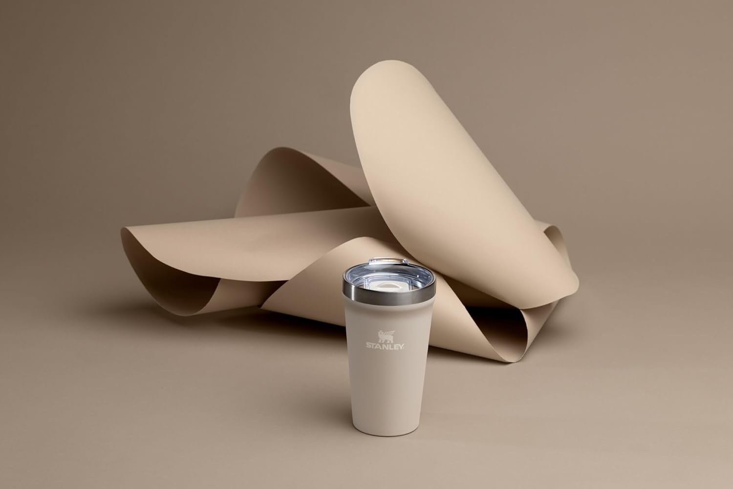 STANLEY Everyday Tumbler 16 oz | Press Fit Drink Through Lid | Beverage, Coffee, and Cocktail Cup | Insulated Stainless Steel Wine Glass | BPA-Free | Toasted Almond - Image 4