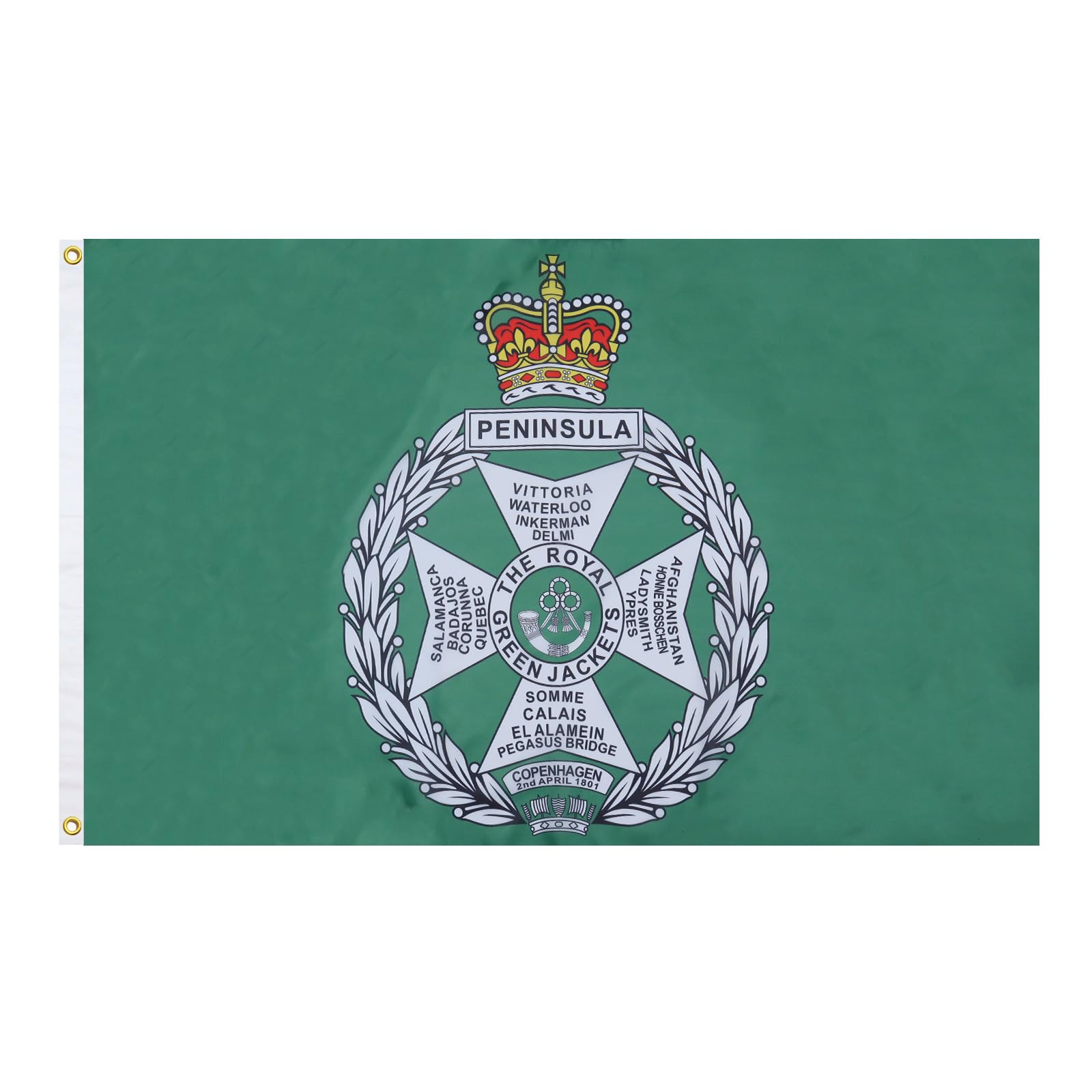 AZ FLAG Royal Green Jackets of the British Army Flag 90x60 cm 2 Grommets