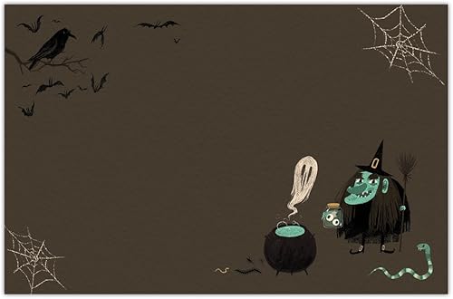 DB Party Studio Halloween Paper Place Mats 25 Pack Witches Brew Disposable Indoor Outdoor Easy Cleanup Placemat Table Settings Home School Children