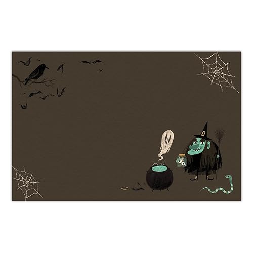 DB Party Studio Halloween Paper Place Mats 25 Pack Witches Brew Disposable Indoor Outdoor Easy Cleanup Placemat Table Settings Home School Children