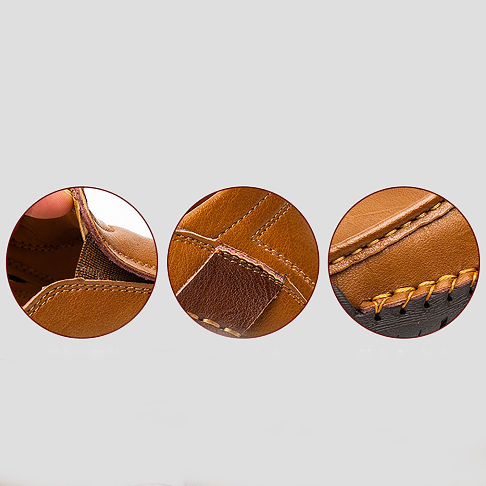 Mocassins en cuir pour homme - Chaussures basses à enfiler - Baskets d'été légères et confortables - Respirantes - Chaussures habillées décontractées à semelle souple