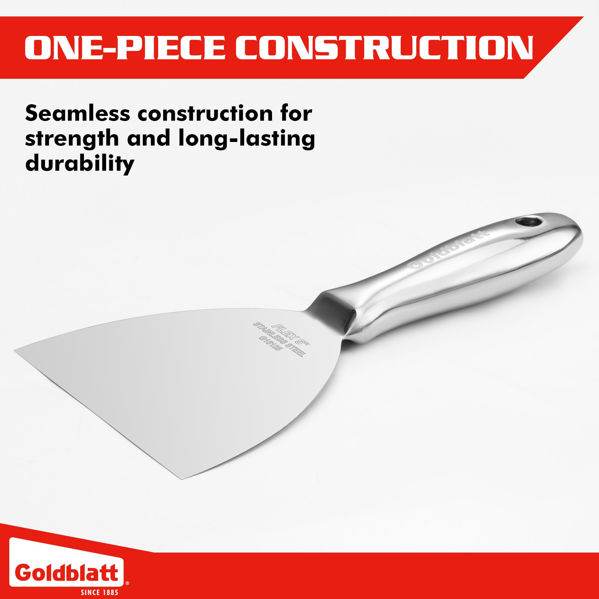 Goldblatt 5" Stainless Steel Putty Knife -3 Goldblatt 5" Stainless Steel Putty Knife -3