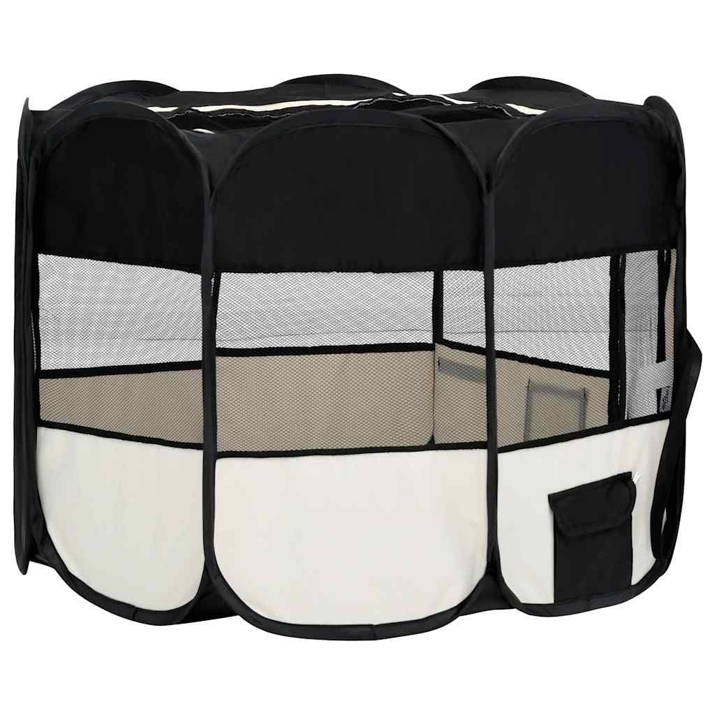 Parque plegable para cachorros, 90 x 90 x 58 cm, caja portátil para perros y cachorros, ideal para entrenamiento y juego, interior y exterior