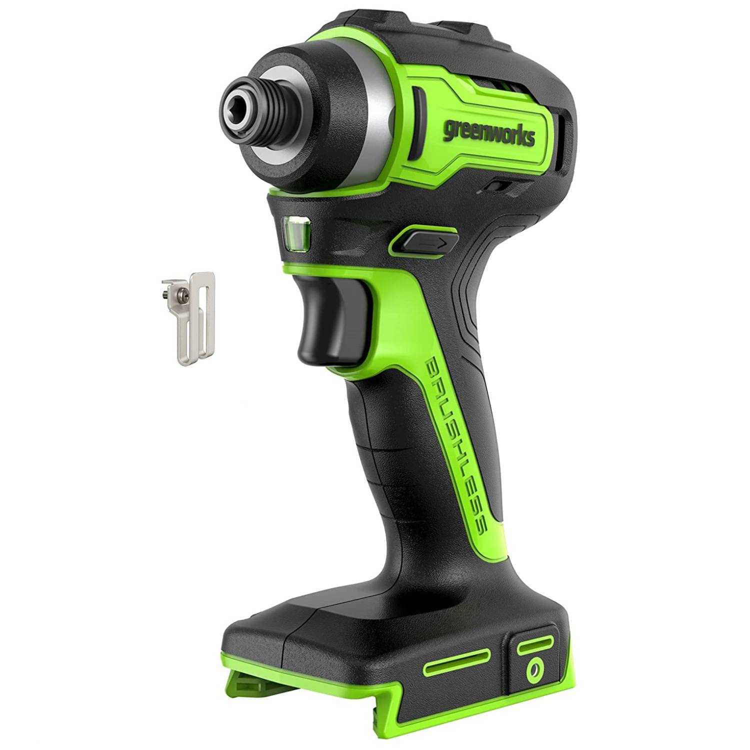 GreenWorks Avvitatore a percussione senza spazzole 24V 1/4 "300 Nm Impact Driver 3 velocità (3500 IPM, 2800 RPM e 2800 in-lbs di coppia)