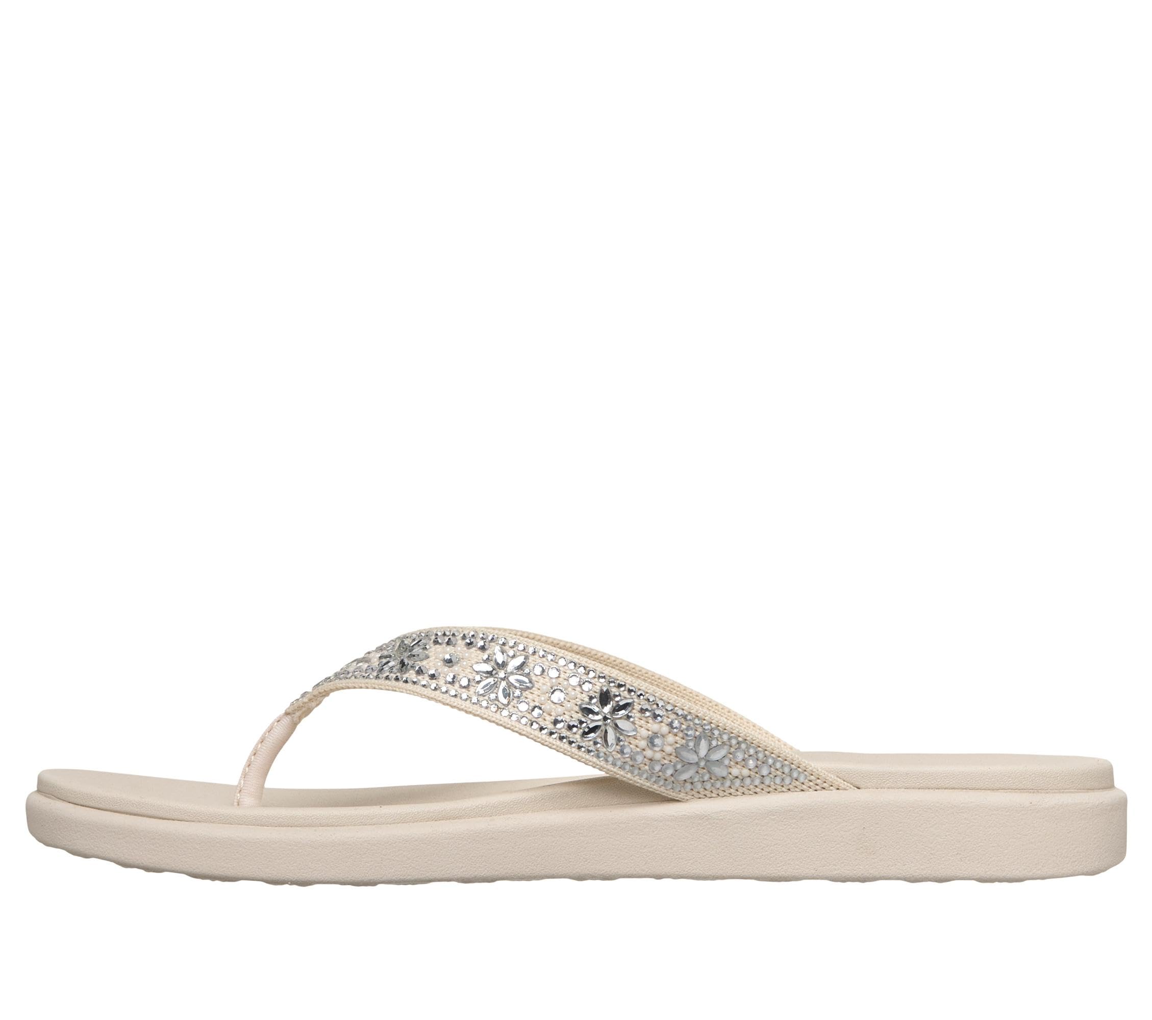 Skechers Meditation Luxe - Floral Rhinestone Sandalias planasMujer