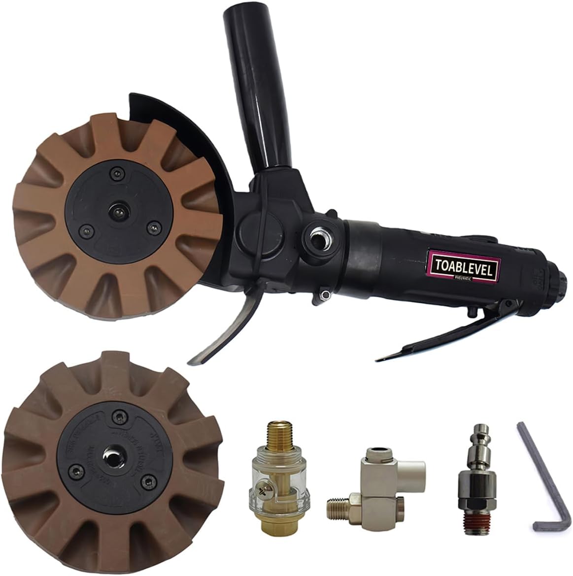 Pneumatic Removal Tool Kit Air Rotary Tool ，For Cars Adhesive Pinstripe Sticker Vinyl Remover Glass Metal Adhesive-Backed Decals Pinstripe Glue With Eraser Kit