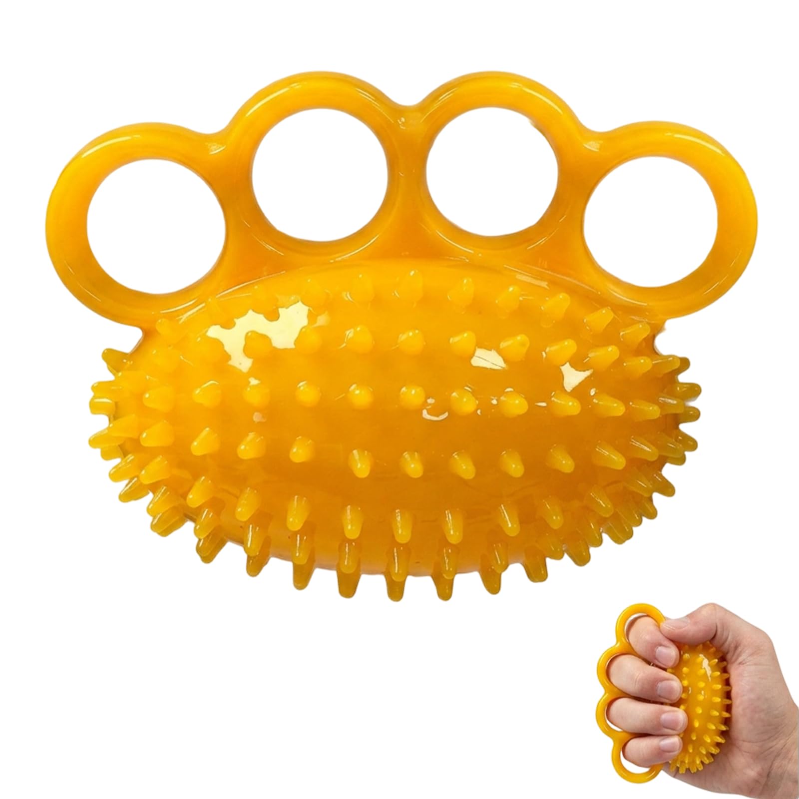 Hand Exercise Ball, Squeeze Ball for Hand Therapy and Stress Relief, Hand Strengthener Ball for Arthritis and Rehabilitation, Yellow Grip Trainer for Office and Home Use