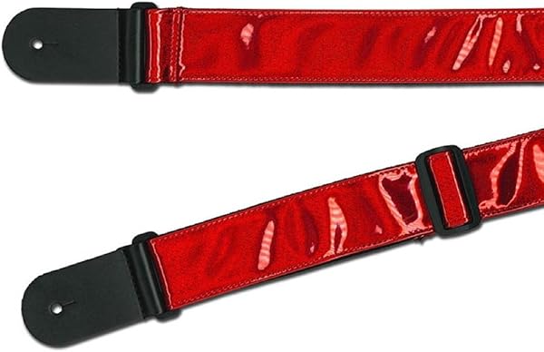 Amazon _ 【正規品】 RENEGADE ギターストラップ ヴィニール レザー レッド SHINY VINYL RED _ ギターストラップ _ 楽器・音響機器