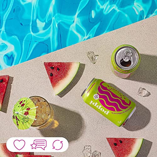 Poppi Sparkling Prebiotic Soda, Bulk 24-Pack, Orange & Watermelon, Beverages Made With Apple Cider Vinegar W/Gut Health & Immunity Benefits, Low Calorie & Low Sugar Drinks, 12Oz (24 Pack) #TOP3