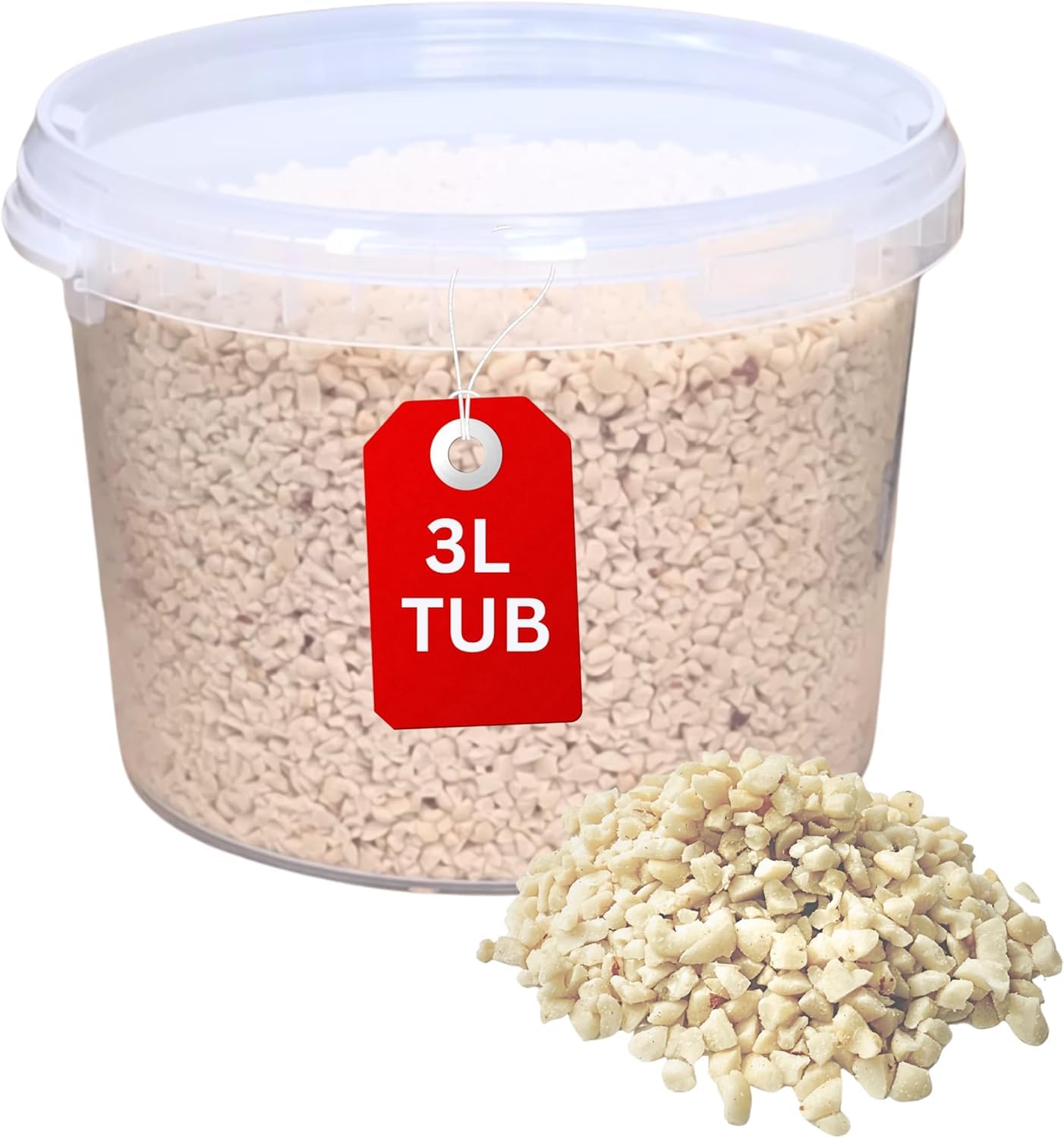 Beewarm Premium Wild Bird Food โ Peanuts Granules for Garden Birds โ High Energy Wild Food, No Mess Bird Feed For All Species (3L Tub, Peanuts Granules)