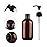 Plastic Soap Dispenser, Yebeauty Pump Bottle 10oz/300ml Empty Refillable Lotion Pump Dispenser Shampoo Bottles Containers with Pump Multipurpose for Cosmetic Kitchen Bathroom, 2-Pack Brown
