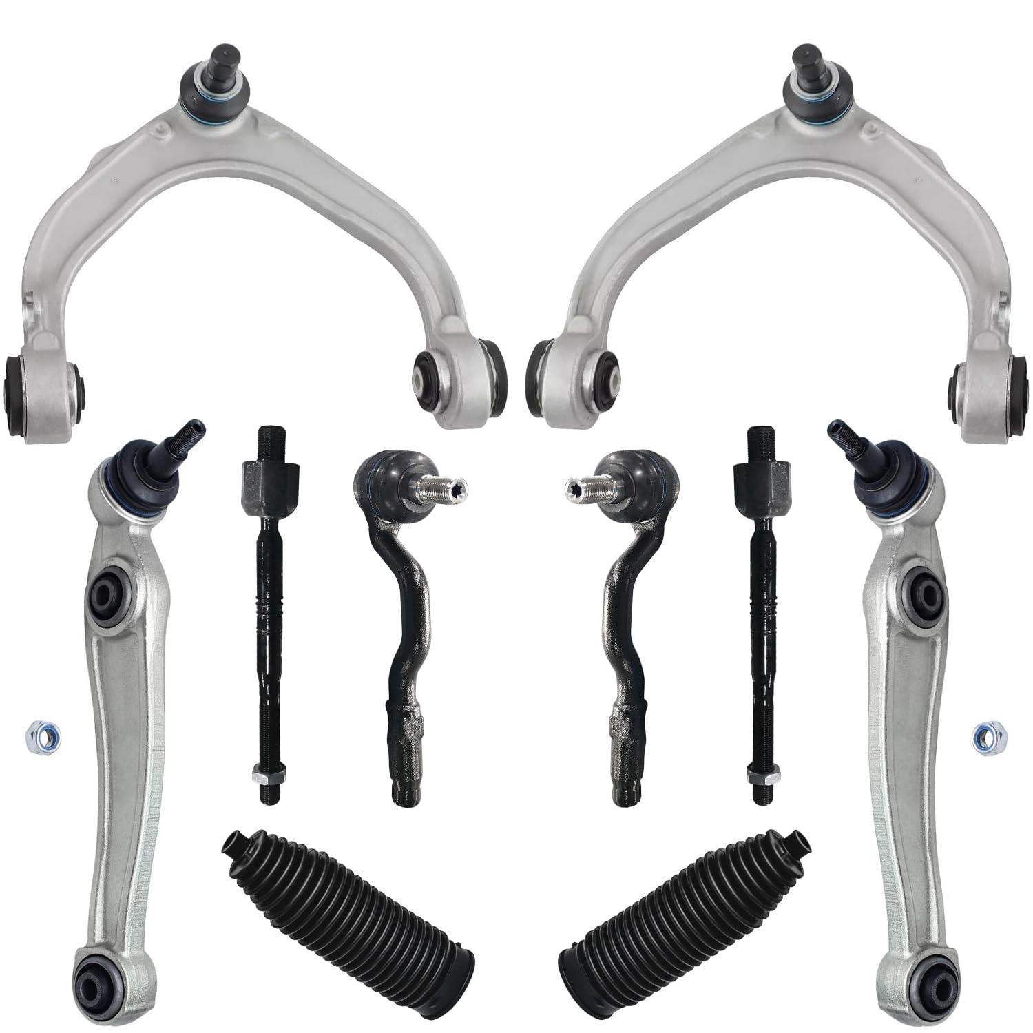 Detroit Axle - 10pc Front End Control Arms Kit for 2007-2013 BMW X5