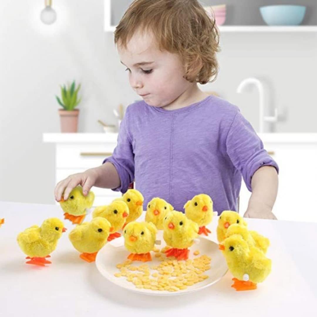 advancedestore Jumping Plush Cute Small Chicken Toy for Kids, Party Favor Gag Toy Â– Easter Egg Baby Bird Yellow Chick Decoration Pack of 2 - Image 3 thumbnail