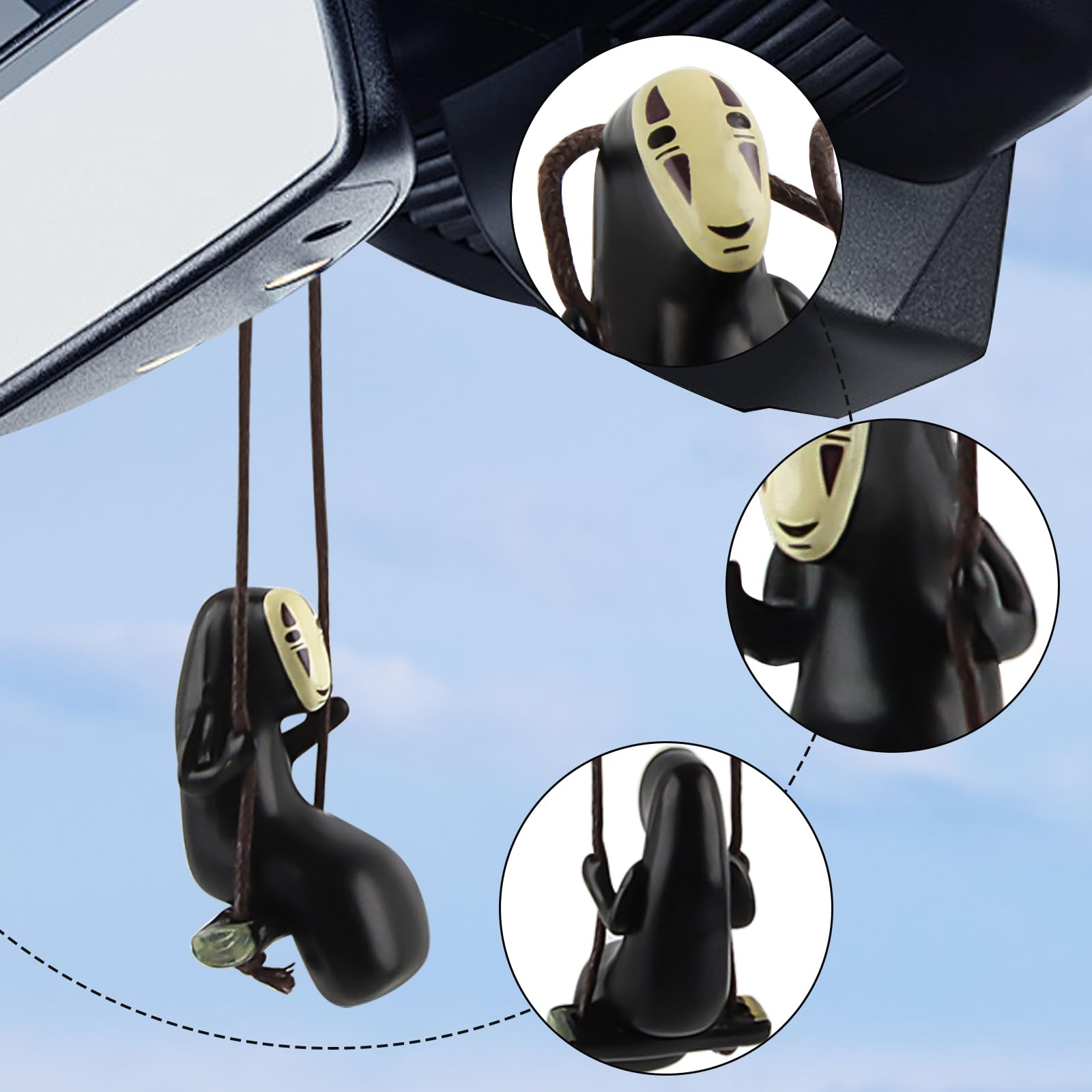 Ciondolo ZoneYan per Specchietto Retrovisore Senza Volto, Accessori da Appendere, Ornamenti Interni, Decorazione Creativa per Auto