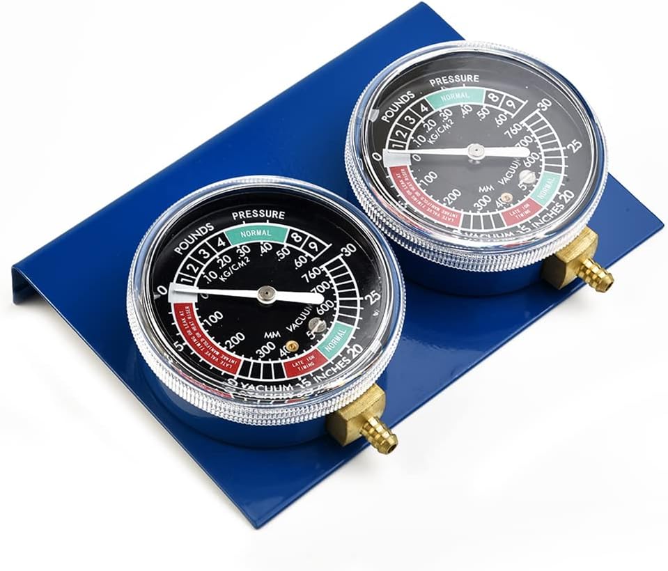 2sets Motorcycle Carburetor Vacuum Gauge Balancer Synchronizer Tool with Vacuum Hose Kit & Carburetor Extensions Connectors