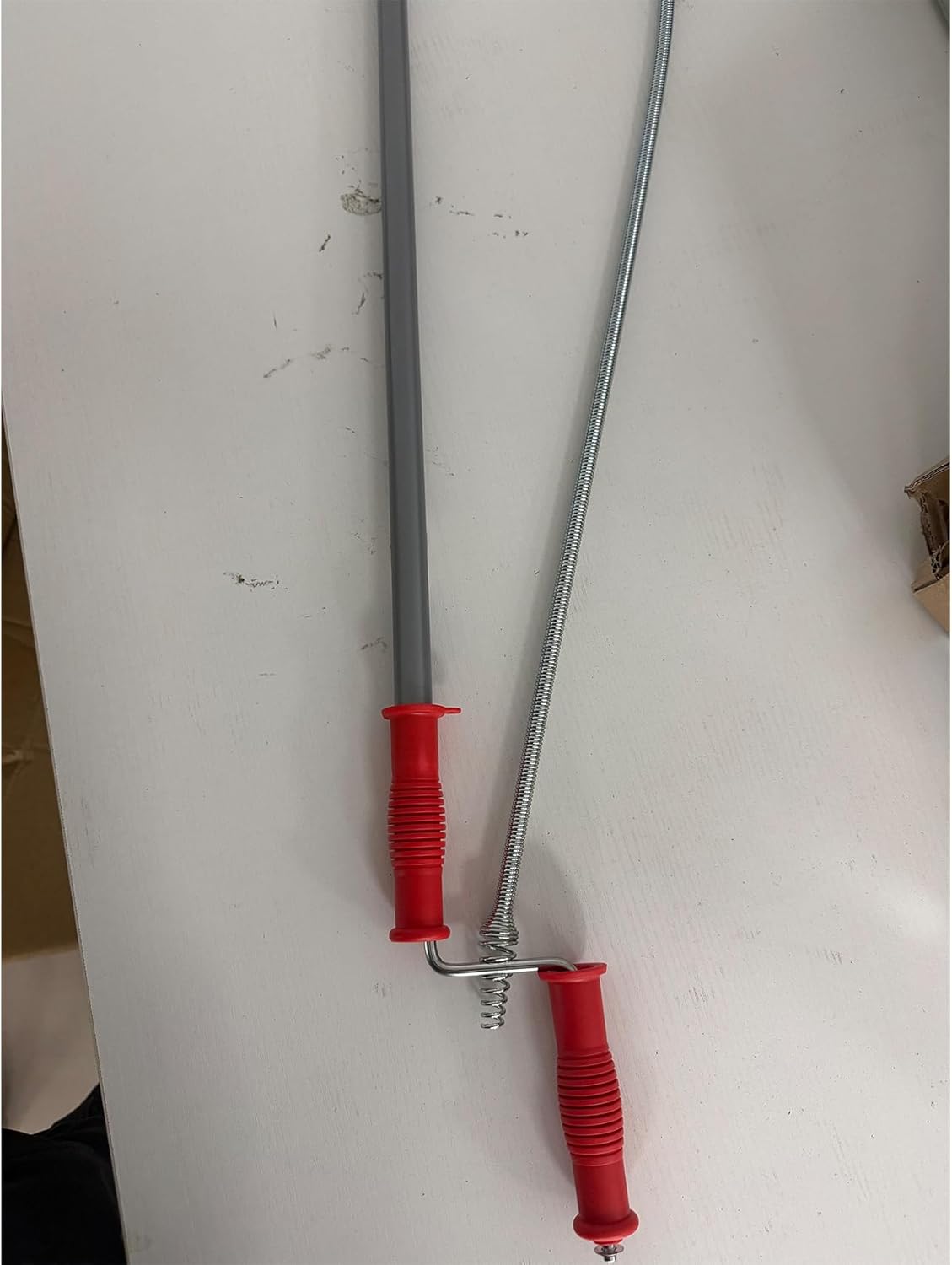 59787 Toilet Auger K-3 Model，Toilet Snake Shaped Drainage Pipe Blockage Removal Tool，Can Clear 3-Foot Snake and Bulb Heads，Toilet Auger for Unclogging Multi Scene Toilets，Toilet Auger 5-Year Warranty