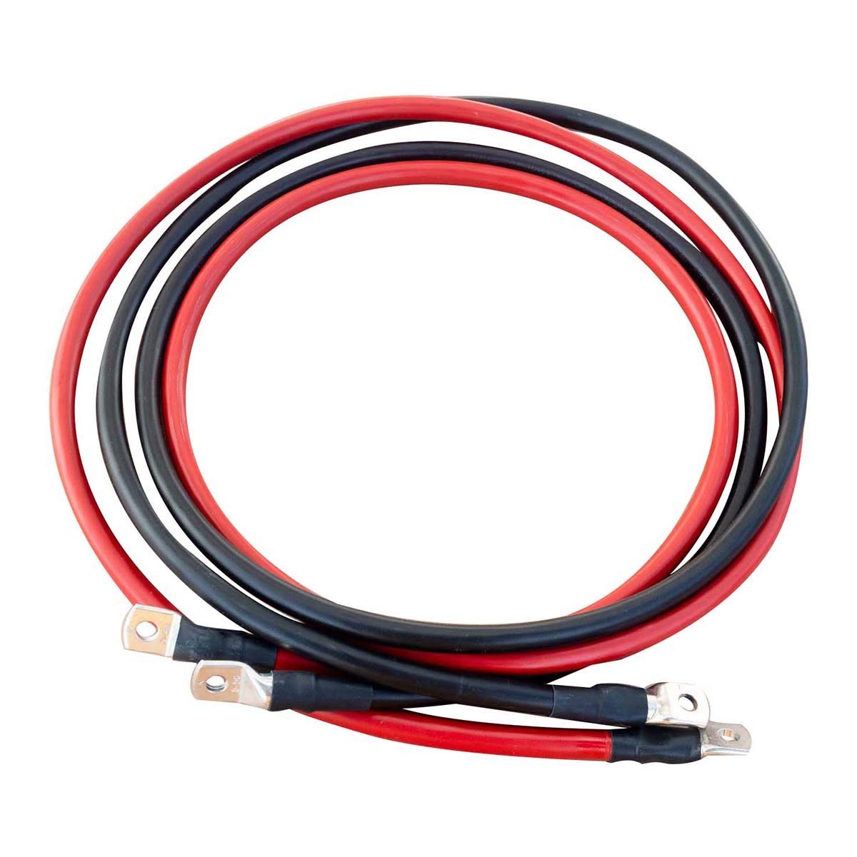 ECTIVE Batteriekabel - M8/M8, 3m, rot/schwarz, Kupfer, 50 mm² - Massekabel, Batterieladekabel, Stromkabel mit Ringösen für 12V Motorrad Batterie, Versorgungsbatterie, Traktionsbatterie