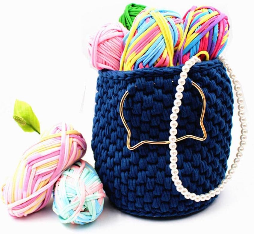 Yarn,Knitting Yarn， Knitting Yarn Crochet Thread Flat Wide Cloth Rope for Home DIY Projects Scarf Cushion Toy Making(Light Green)