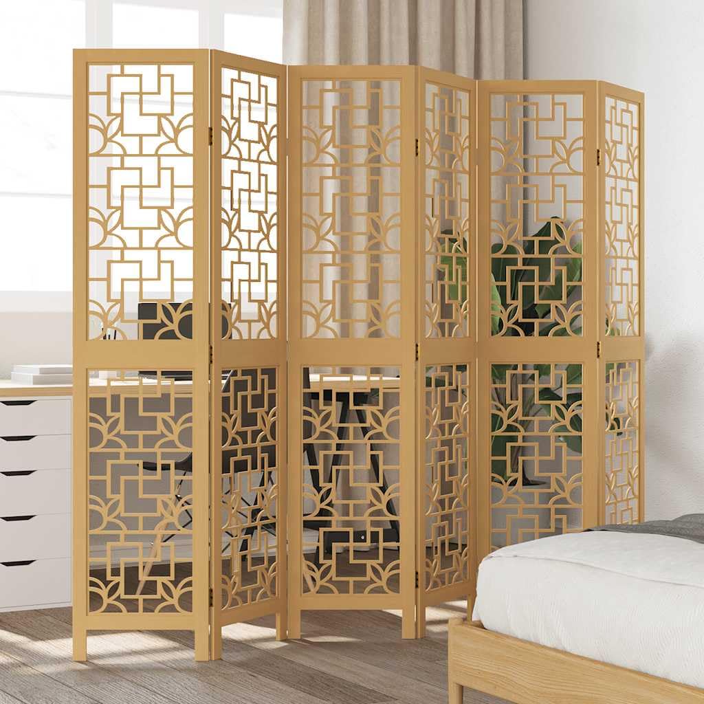 Paravent bois paulownia 6 panneaux pour cloisonner une grande pièce