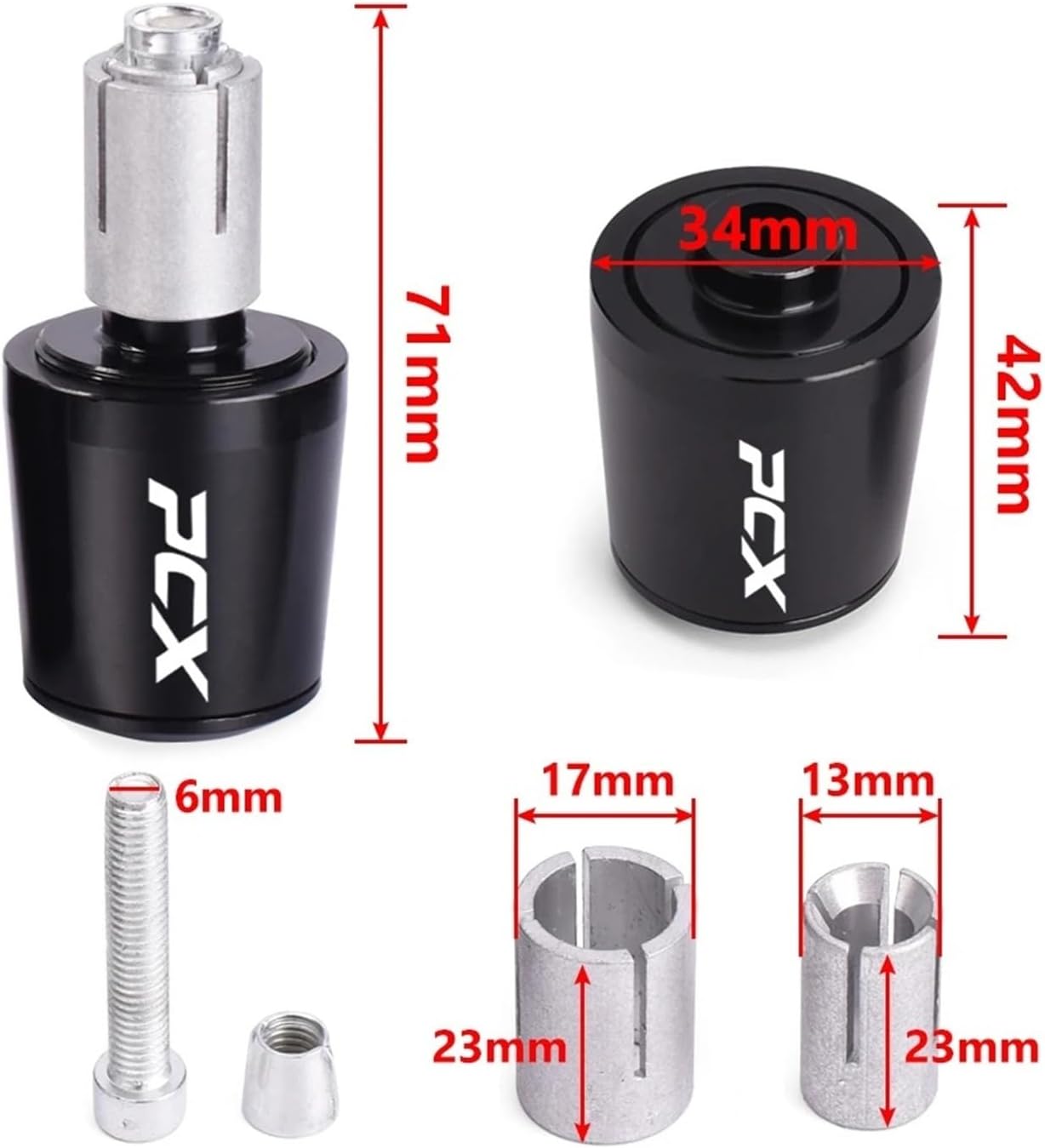 Motorcycle Handlebar End Plug Motorcycle Grip Bar Ends HandleBar Grips Cap Plug For HO&ND&A PCX125 PCX150 PCX 125 150 Accessories