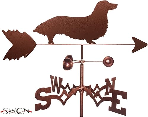 SWEN Products Hecho a mano pelo largo perro perro jardín estaca veleta nuevo