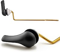 Vista 13 de Palanca de inodoro Qualihome negra - Palanca de descarga de inodoro de montaje frontal de color negro mate - Reemplazo universal - Diseño duradero