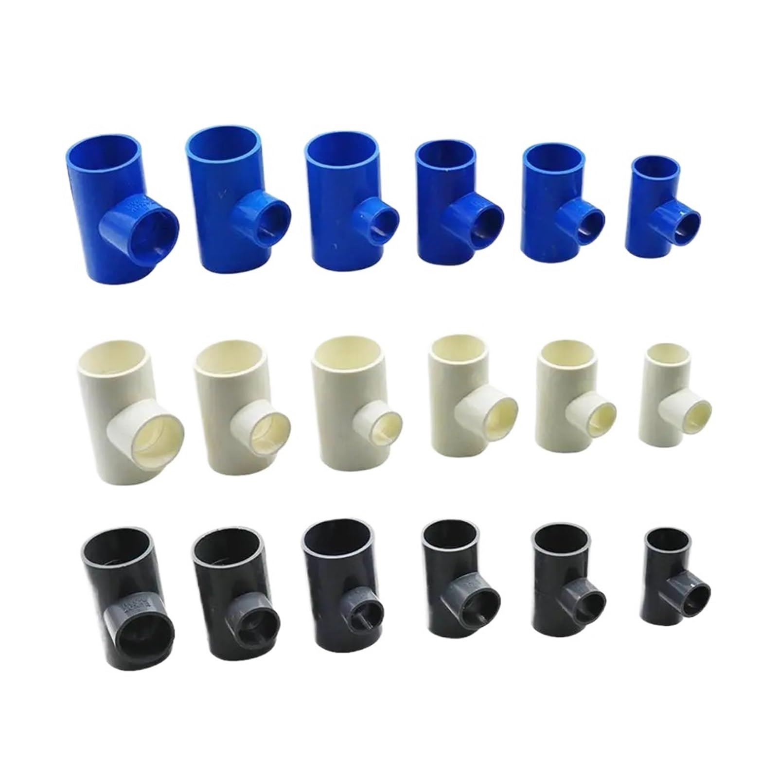 Mdsrfgn Grey 3 Way Pvc Fittings 25-20,32-20,32-25,40-20,40-25,40-32Mm Pvc Reducing Tee Connector Pipe Reducer Adapter Plumbing Fitting Irrigation(,32Mm-20Mm_5pcs)