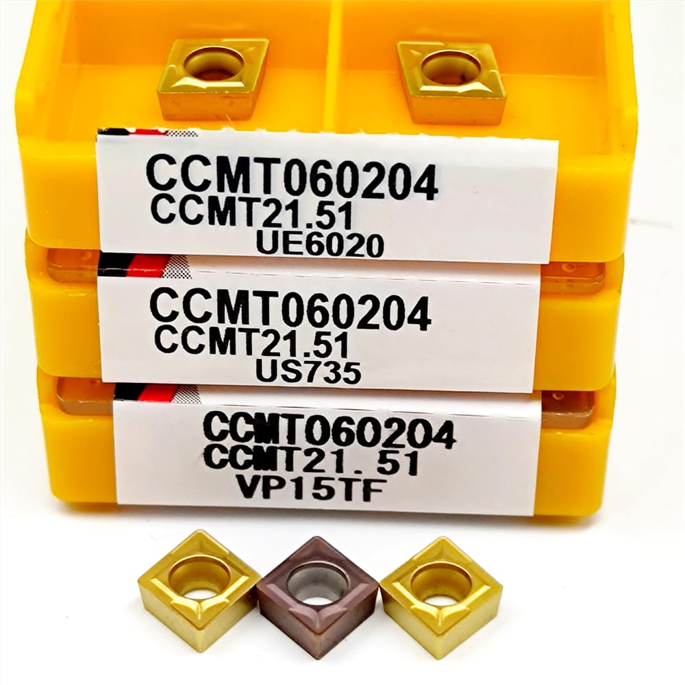 10 sztuk CCMT060204 UE6020 CCMT060208 VP15TF płytki węglikowe do tokarki CNC-płytki tnące o wysokiej precyzji toczenia(CCMT060204 UE6020)