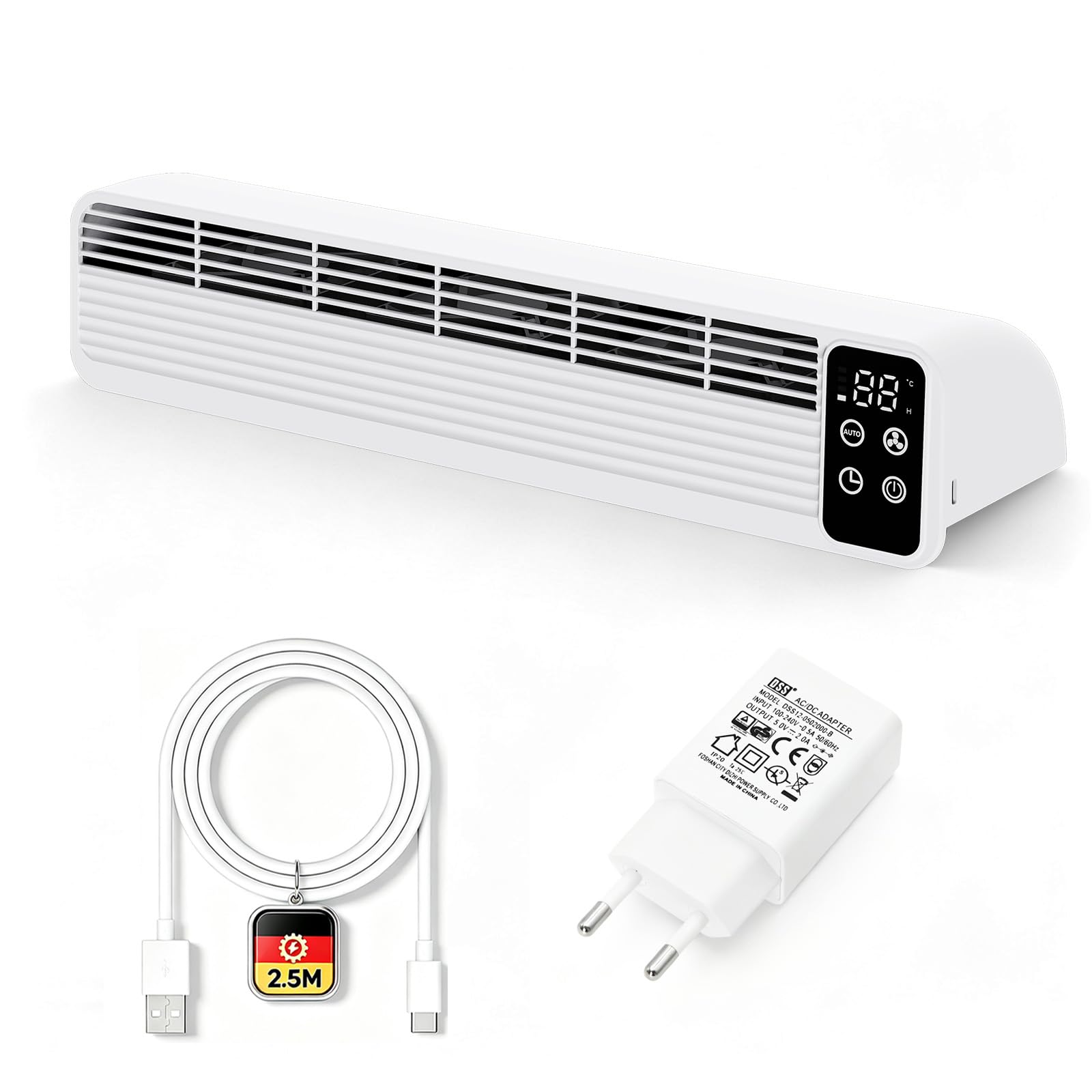 Ventola per termosifone, con 3 ventole, per migliorare la distribuzione del calore, distribuzione del calore, risparmio energetico, 2 modalità