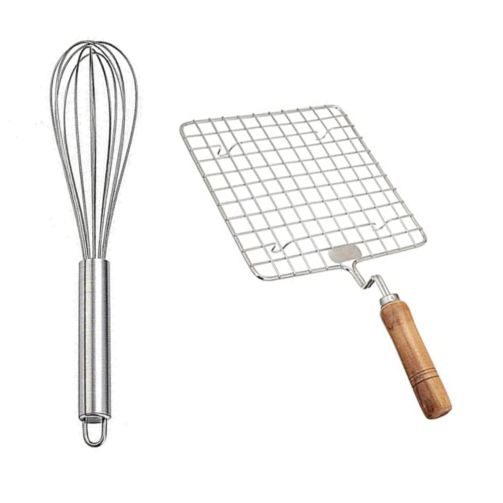 Aastic Enterprises Combo pack of 2 items Stainless Steel Hand Blender Mixer Froth Whisker 22cm Silver and Steel Roaster/Jalli wooden Handle (Detachable) Square Grill-7*7 inch (B09BJPX3XR) Amazon Price History, Amazon Price Tracker