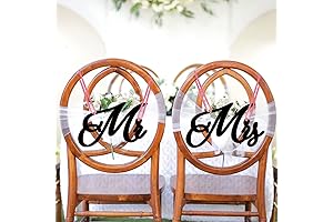Wooden Mr. and Mrs. Chair Signs