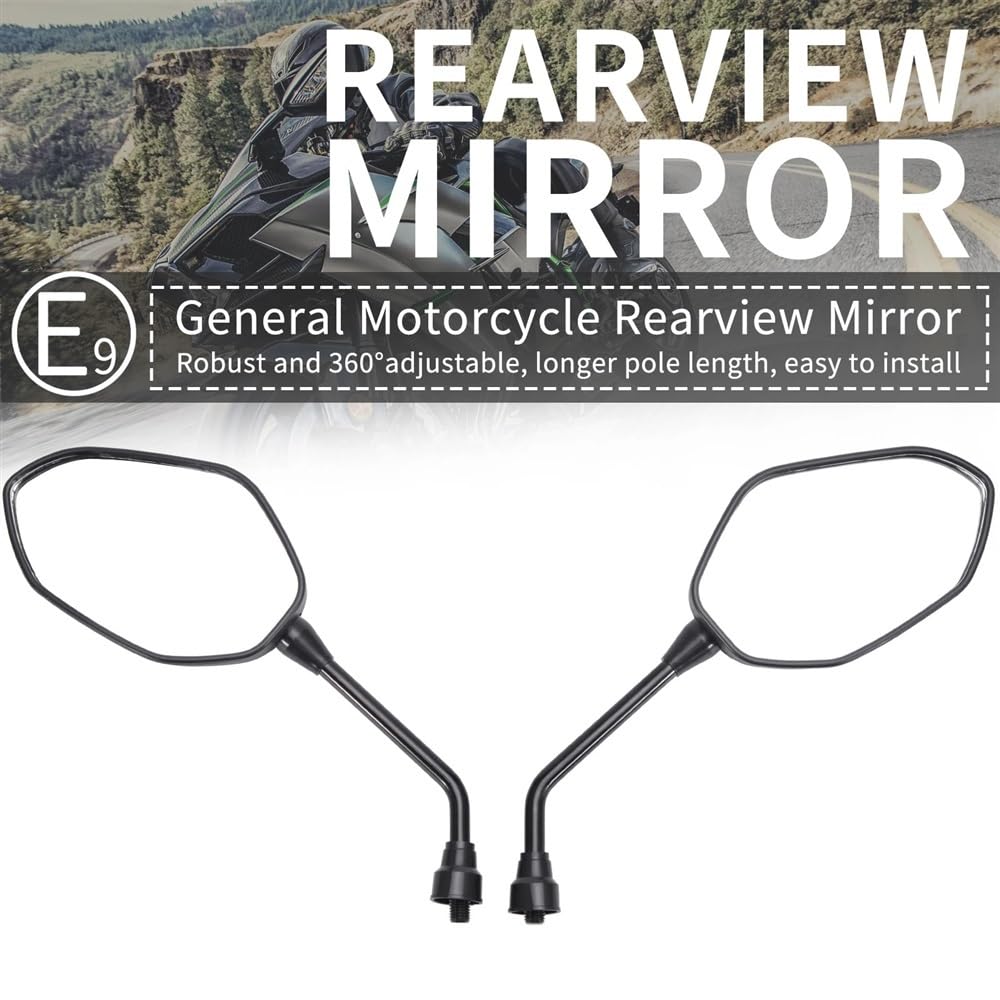espejo retrovisor de motocicleta 1 Par De Espejos Retrovisores Retrovisores De Motocicleta De 10MM Para H&on&da Para Ya&ma&ha Accesorios De Motocicleta De Aluminio