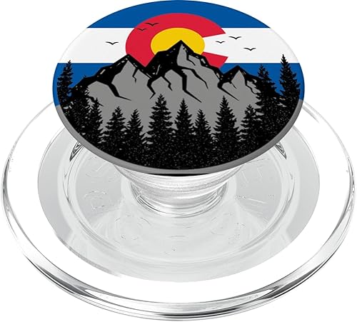 Colorado Rocky Mountains Coloradan State Flag PopSockets MagSafe PopGrip para iPhone